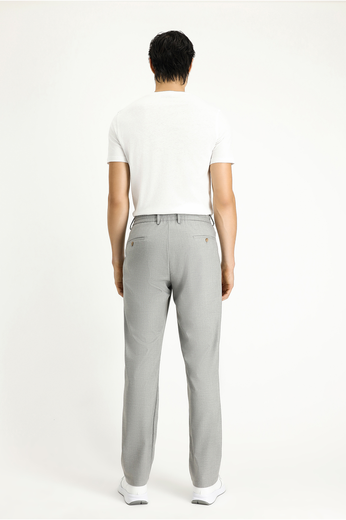 Kiğılı  6 Drop Regular Fit Standart Kesim Beli Lastikli İpli Likralı Pileli Pantolon - Görsel 4