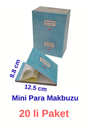 UYSAL A6 Otokopili 2 Nüsha (MİNİ-CEP TİPİ) Para Makbuzu (20 Lİ PAKET)