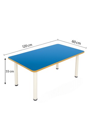 Laylay Anaokulu Çocuk Masası MAVİ (AHŞAP) Anaokulu Kreş Çocuk Masaları Aktivi...