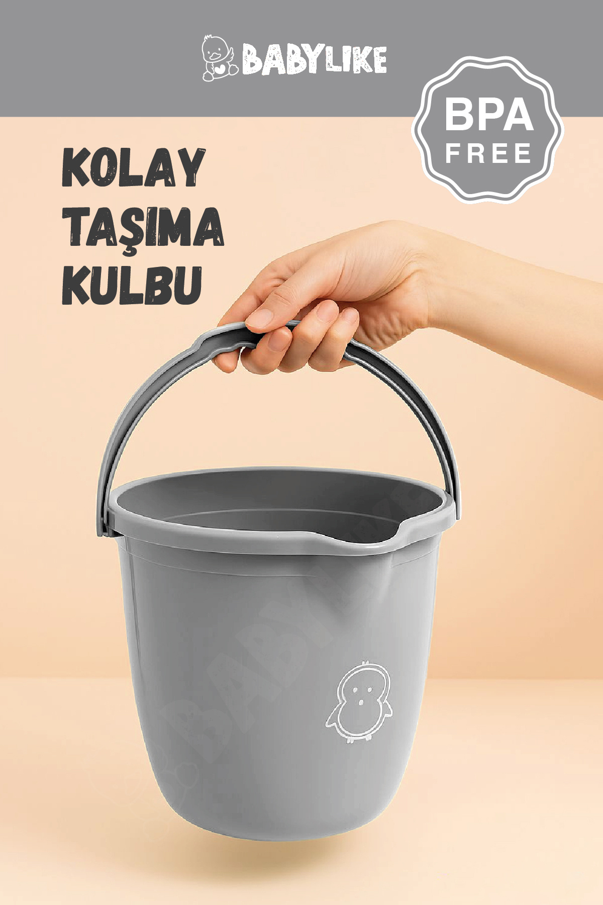Babylike Çocuklar için 2'li Banyo Seti- Kulplu Kova & Oluklu Maşrapa fotoğrafı 2 (önizleme)
