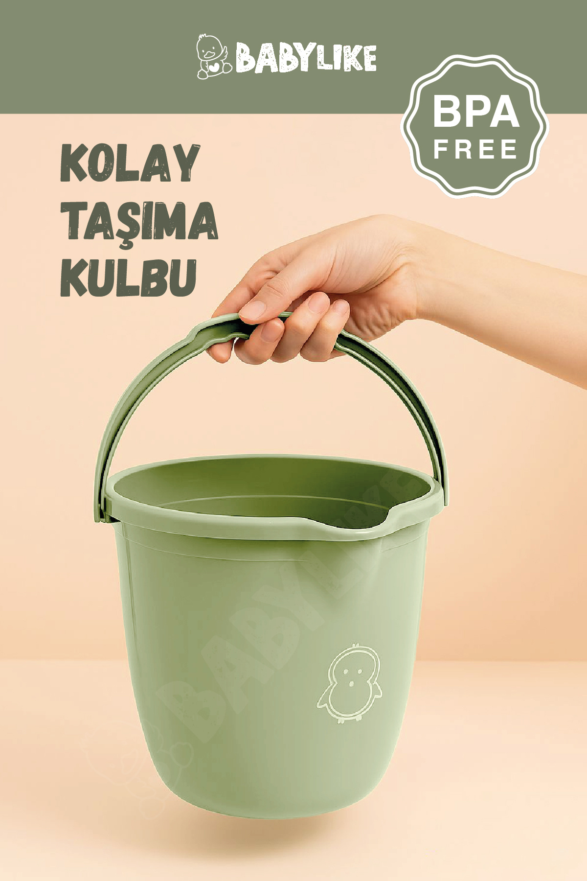 Babylike Çocuklar için 2'li Banyo Seti- Kulplu Kova & Oluklu Maşrapa fotoğrafı 2 (önizleme)