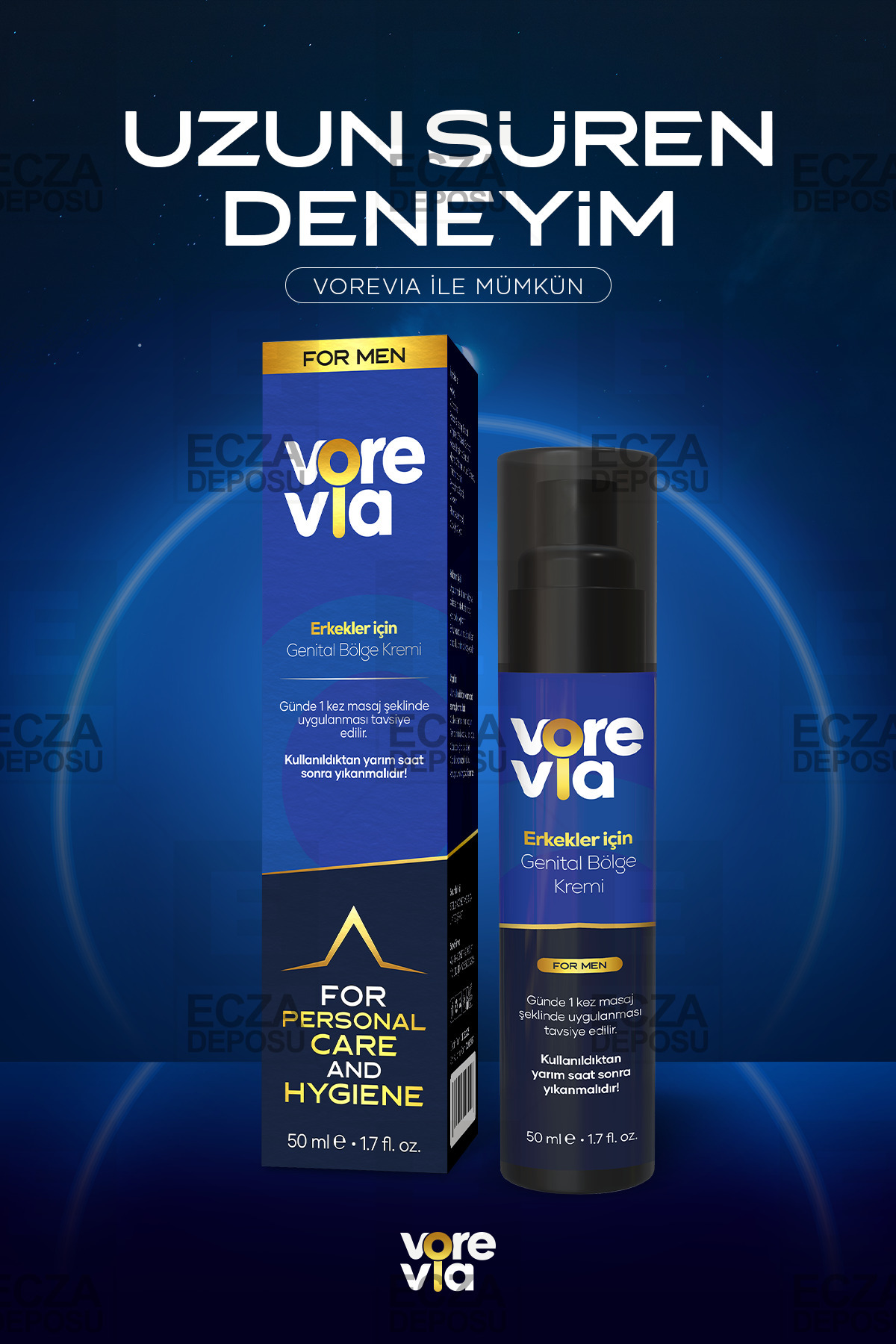 Vorevia Genital Area Cream Enlarger And Hardener For Men Sizing Boy Boyutlandırıcı Krem - 50ML