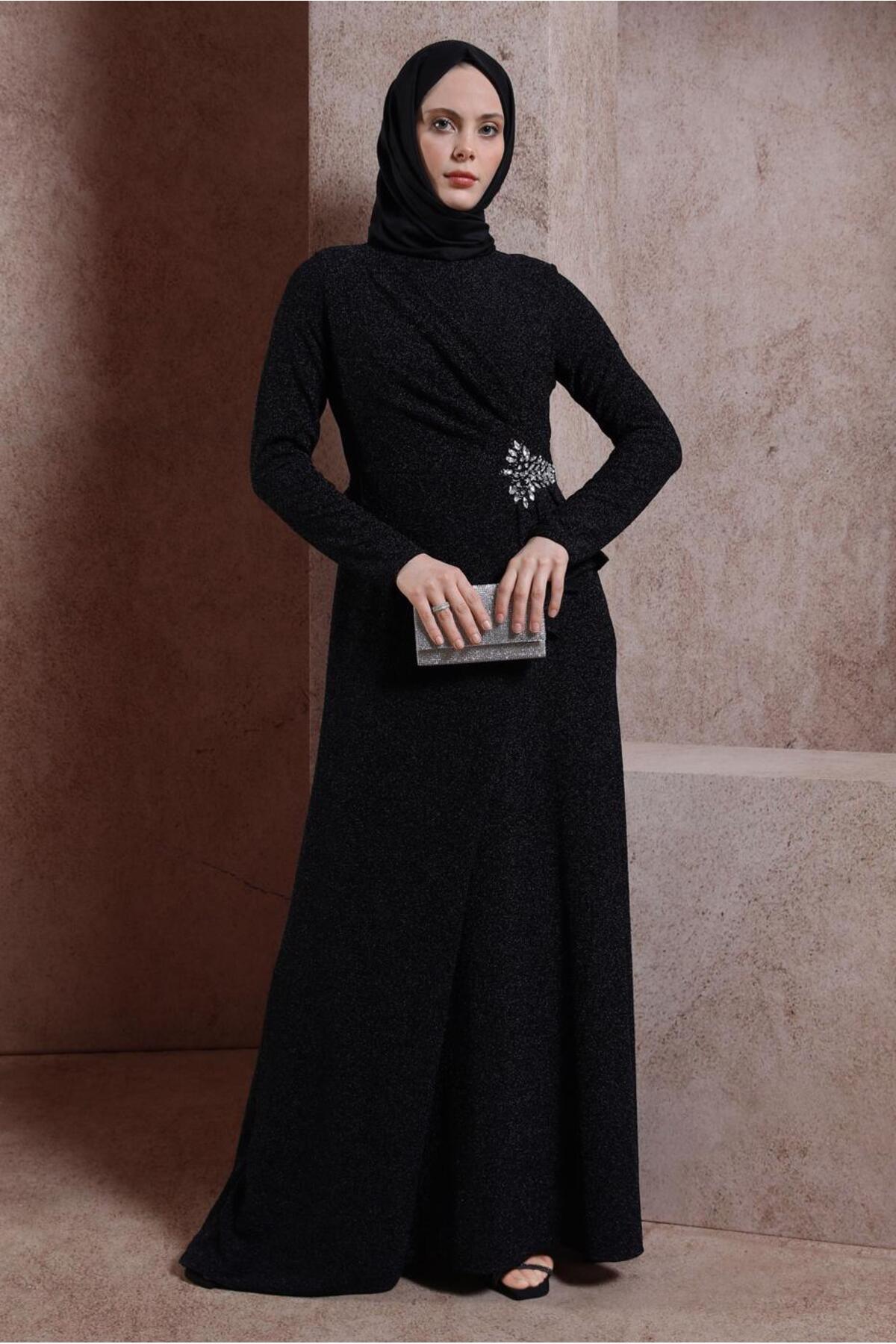 آلوینا لباس شب اکلیلی سنگ دوزی شده ۵۰۴۱۳