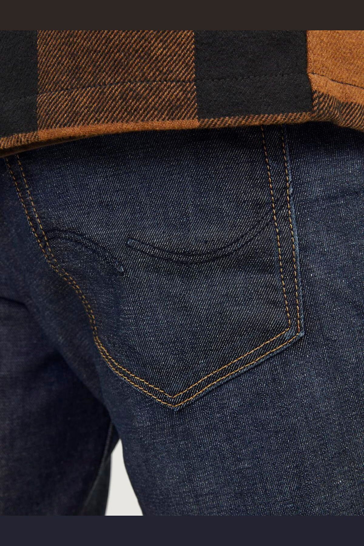 شلوار جین مردانه راسته فاق کوتاه | جک اند جونز Jack & Jones 12259815 - تصویر 3