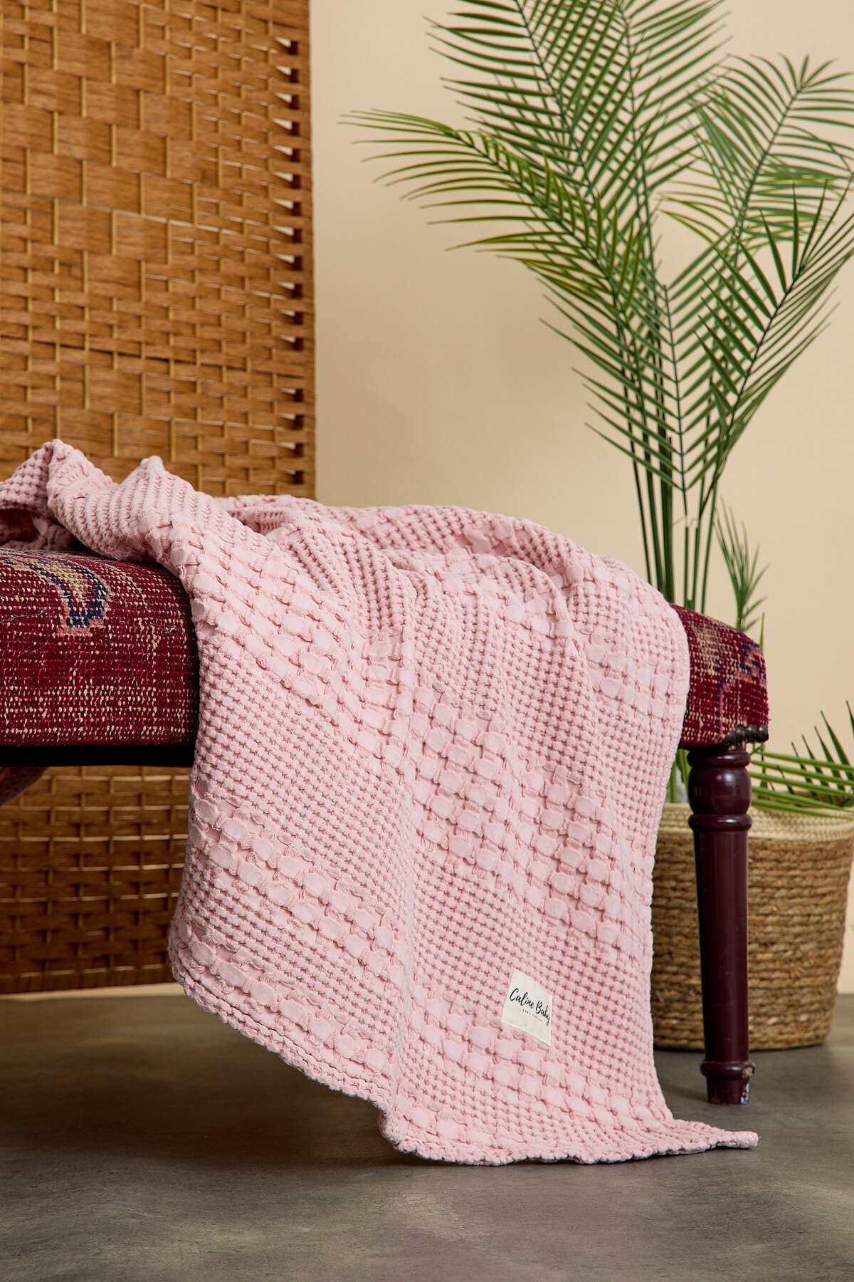 Caline Baby Waffle Pamuklu Pike 100*90cm - Pudra fotoğrafı 4 (önizleme)