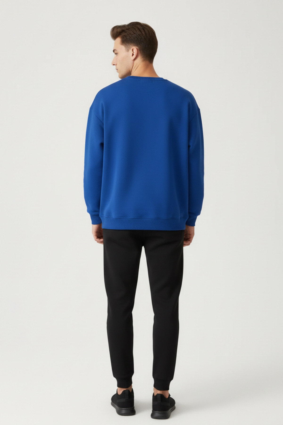 UNCİA OUTDOORS vengeance never baskılı oversize unisex bisiklet yaka sweatşhirt görsel 2