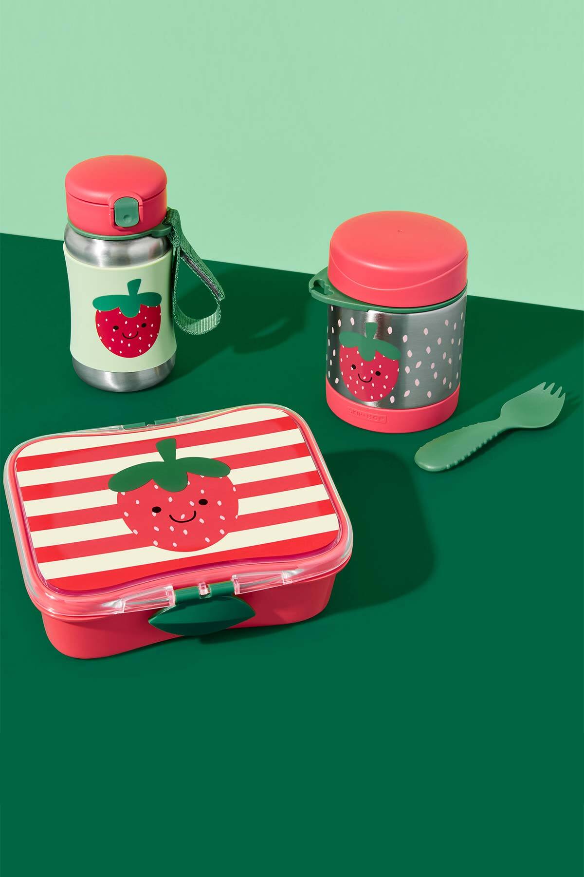 Skip Hop Zoo Paslanmaz Çelik Termos 325ml | Çilek fotoğrafı 3 (önizleme)