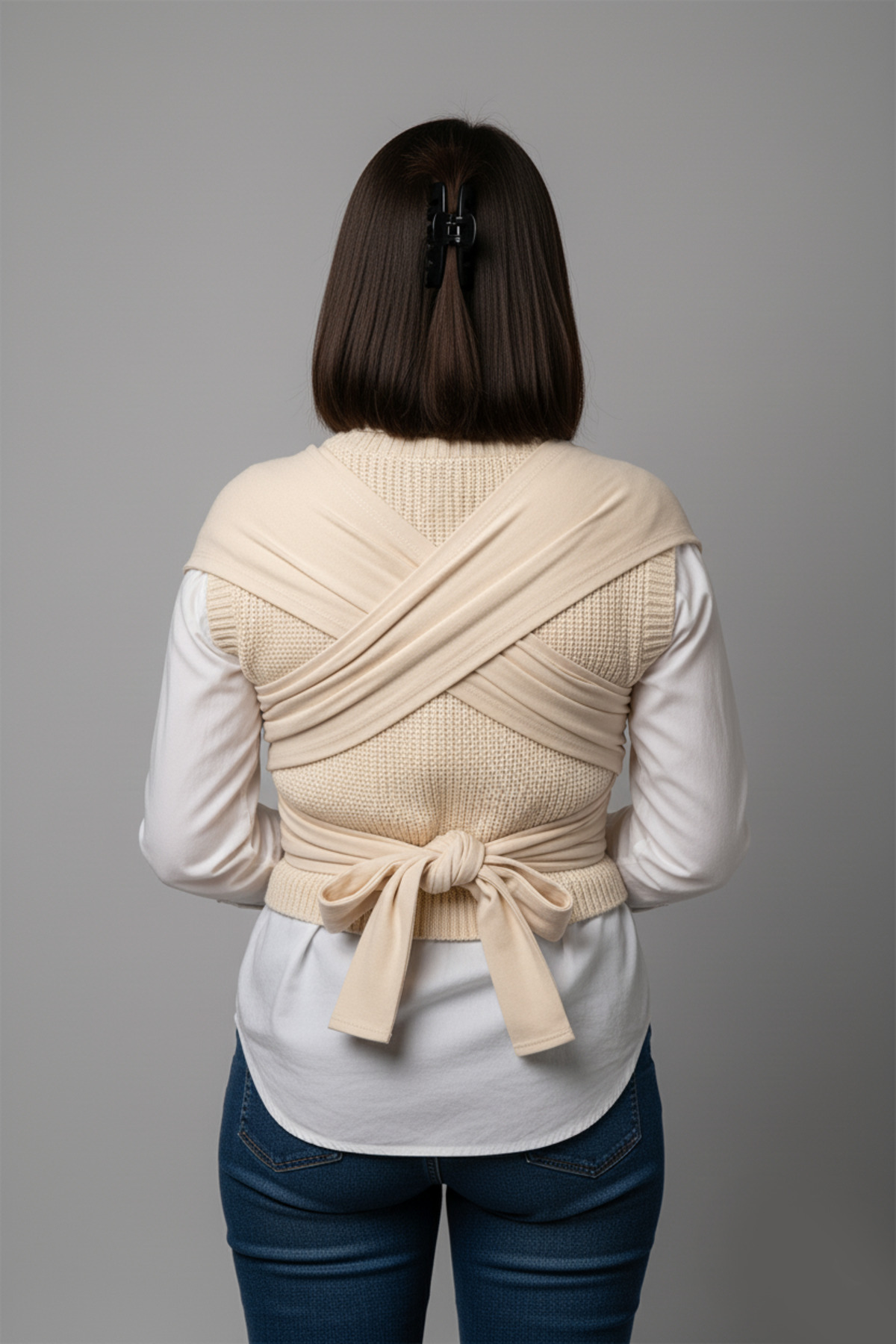 Çocuksan Baby&Kids Wear Anne-bebek Konforu Için Cepli Krem Bebek Taşıma Anakucağı – Pratik Ve Şık Sling Tasarım fotoğrafı 2 (önizleme)