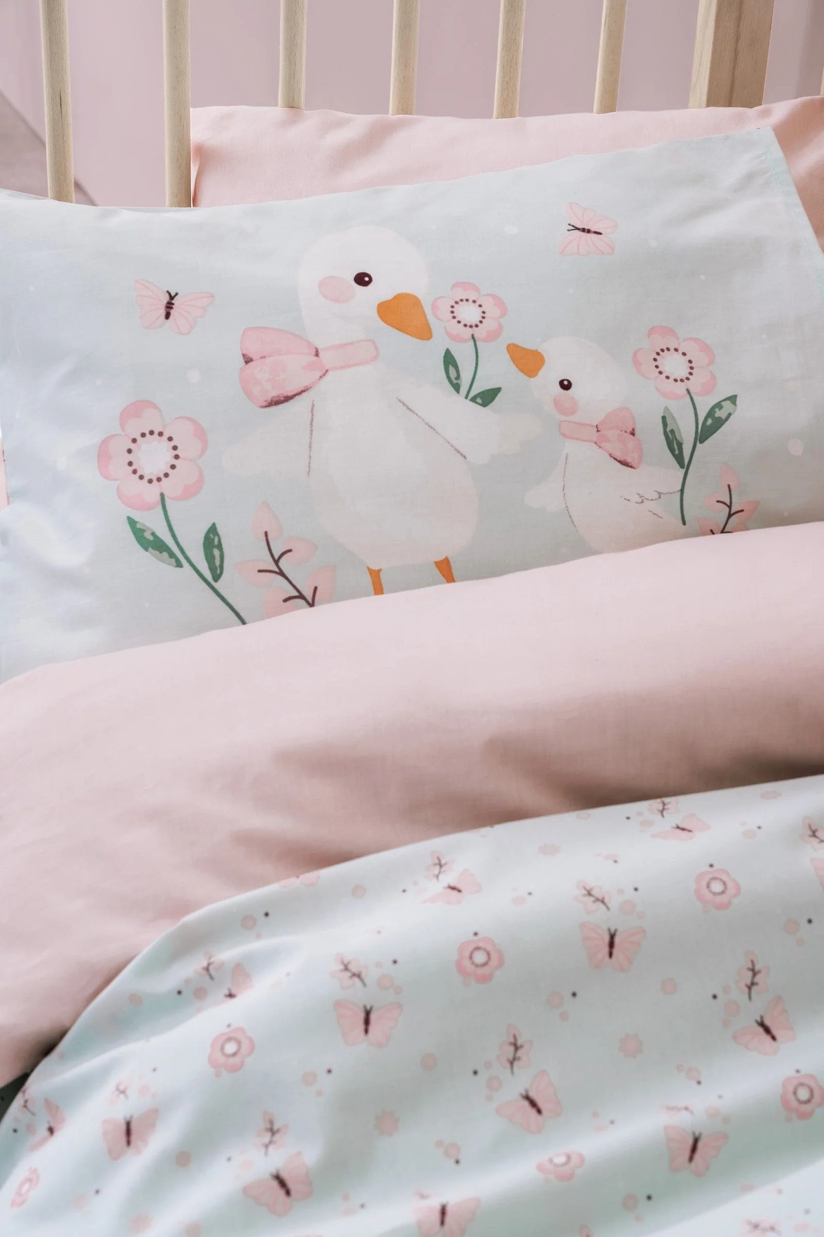 Cotton Box Bebek Nevresim Takımı Mamiduck Pembe fotoğrafı 2 (önizleme)