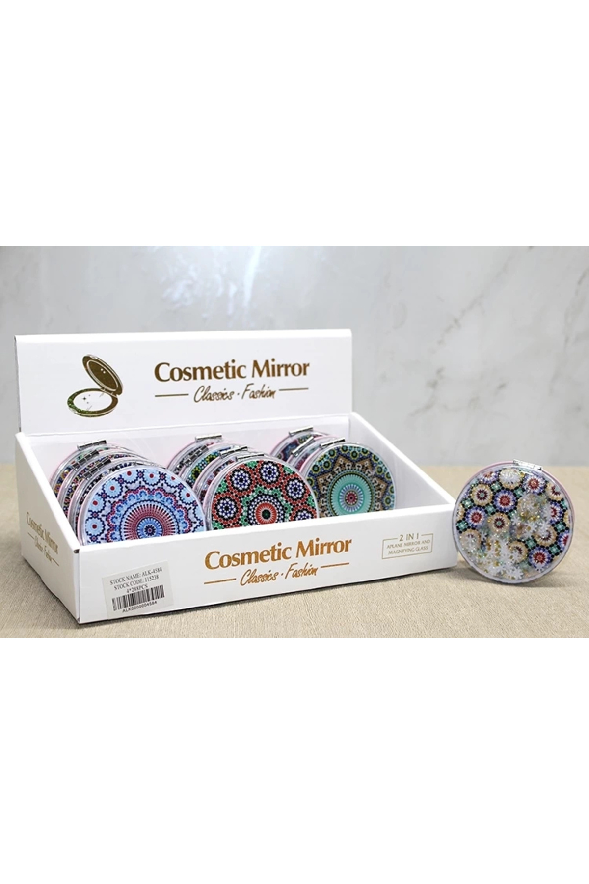 Epilons Mandala Desenli Hareketli Sulu El Aynası Alk4584