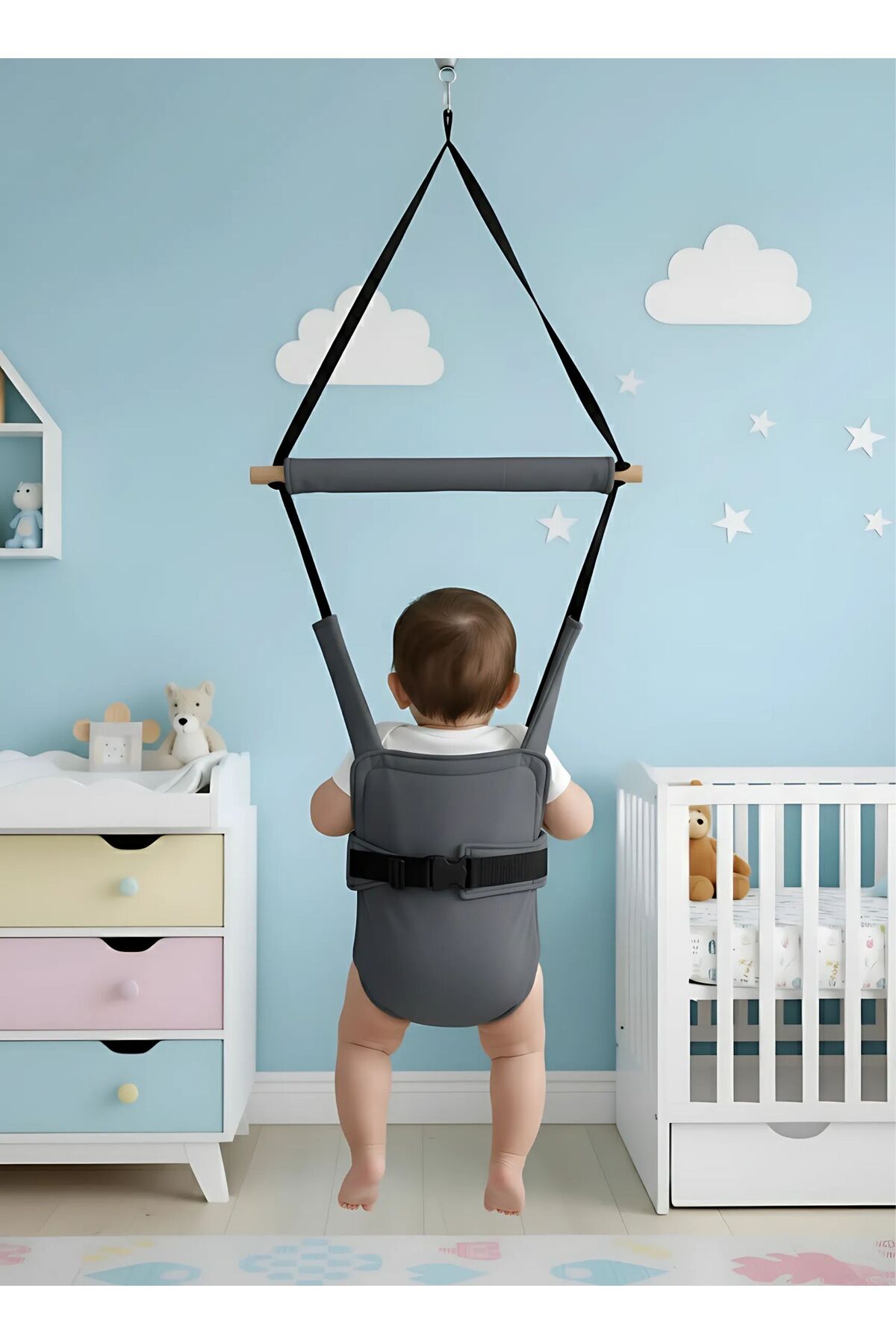 CKM Baby Hoppala Zıpzıp , Bebek Gelişimine Etkili , Yaylı Yüz Korumalı Bebek Salıncağı fotoğrafı 2 (önizleme)