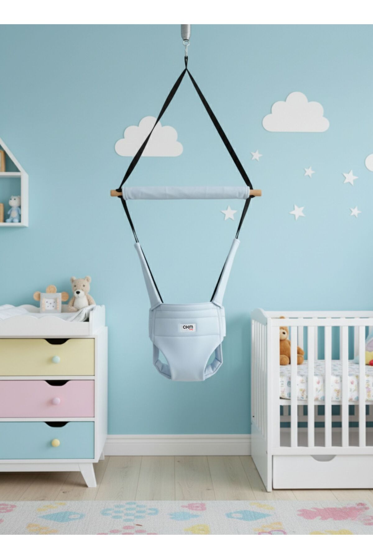 CKM Baby Hoppala Zıpzıp , Bebek Gelişimine Etkili , Yaylı Yüz Korumalı Bebek Salıncağı fotoğrafı 3 (önizleme)
