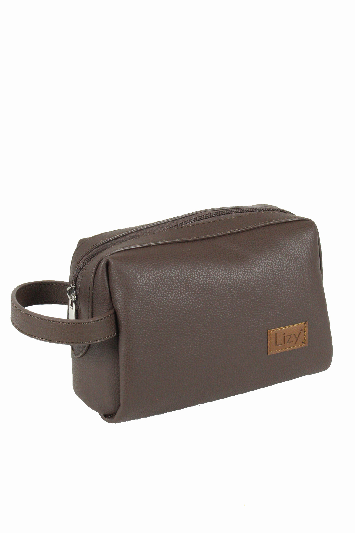 Lizy 1050 Suni Deri Clutch Çanta, Traş / Makyaj Çantası
