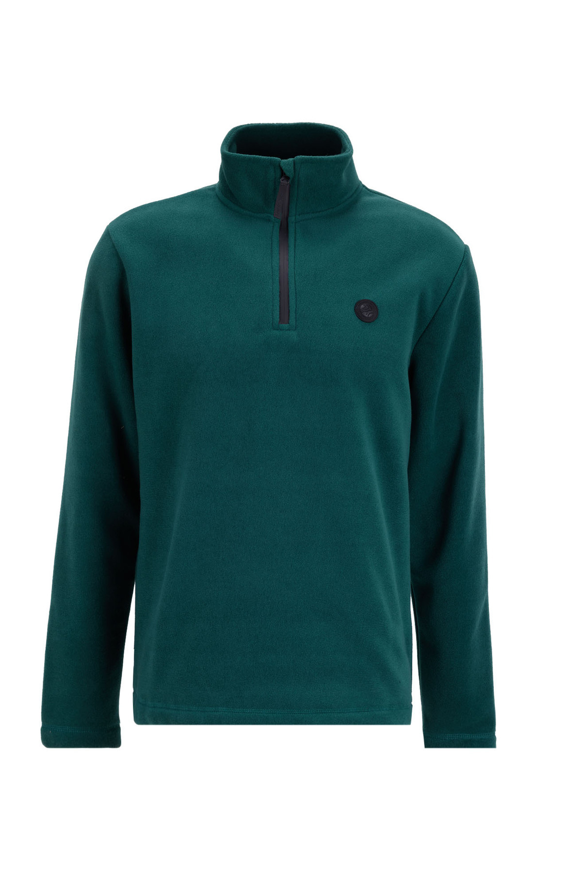 دیسکاوری اکسپدیشن سویشرت مردانه یقه زیپ‌دار ساده سبز تیره D5WM-SWT3300