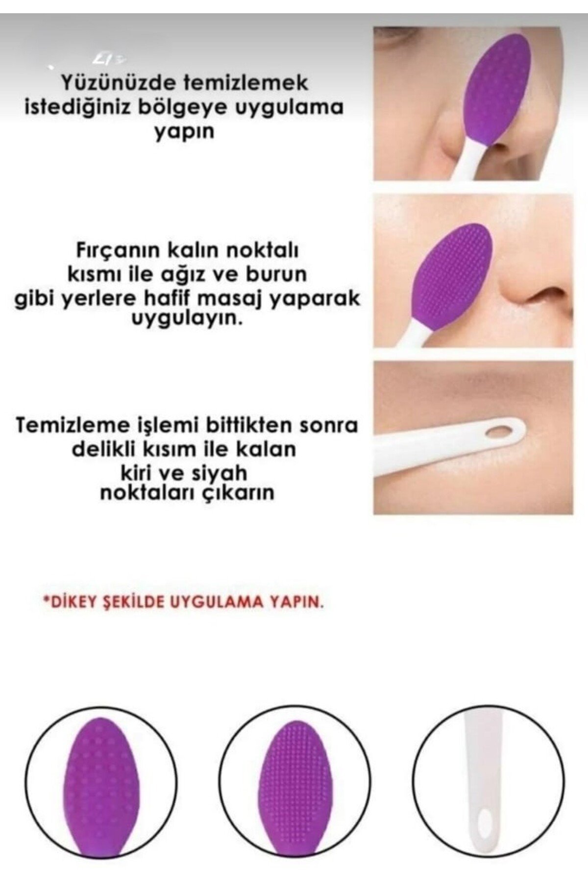 Siyah Nokta Temizleme Peeling Fırçaso. 1 Ad. — RZR-157 — تصویر 4 از 5