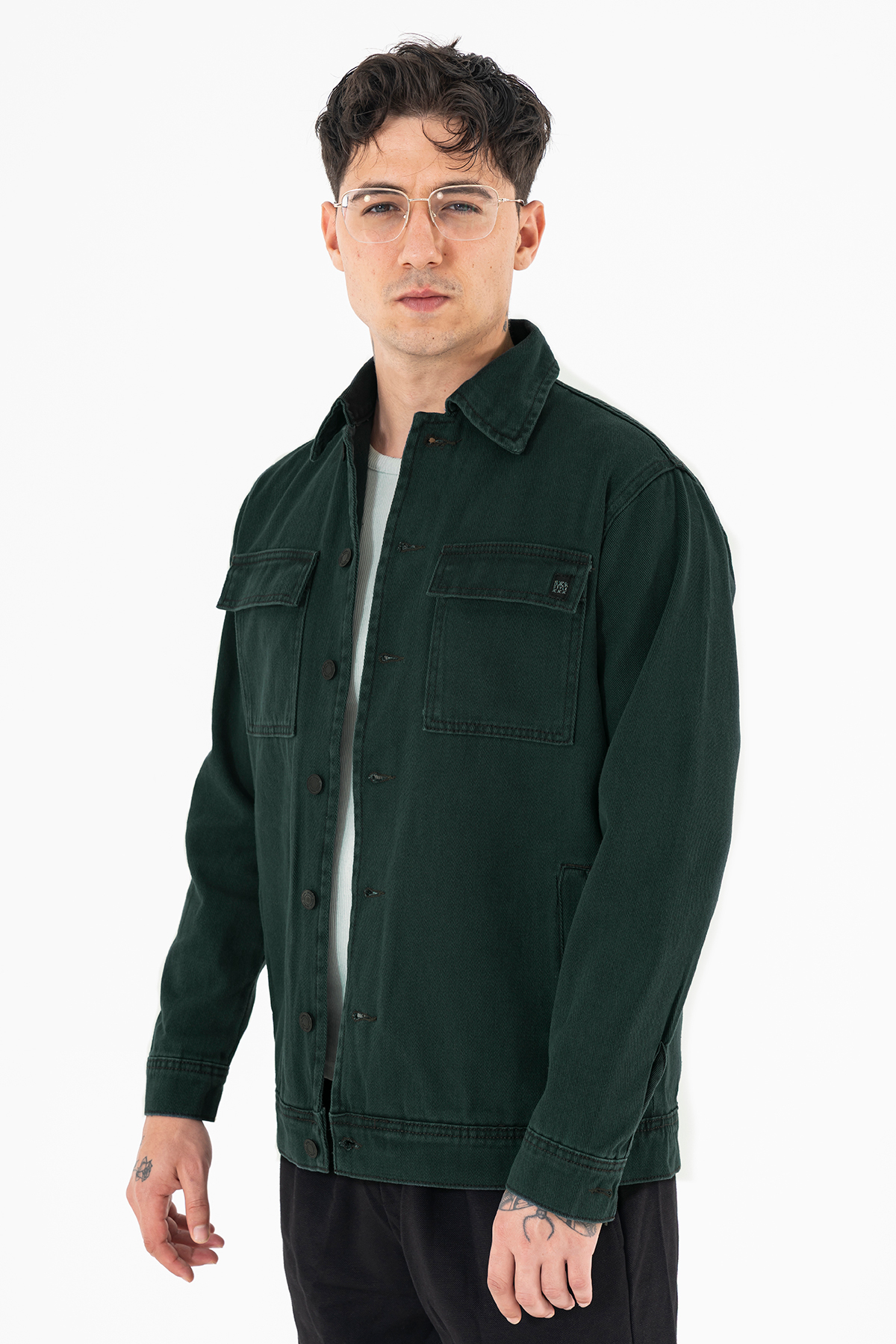 Souris  Erkek Nefti Kot Ceket Relax Fit Rahat Kalıp - Görsel 3