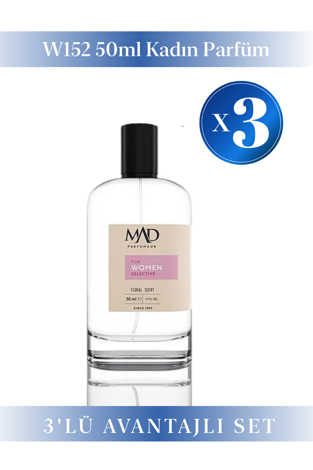 Mad Parfüm 3 Adet 50 ml W152 Selective Kadın Parfüm Seti