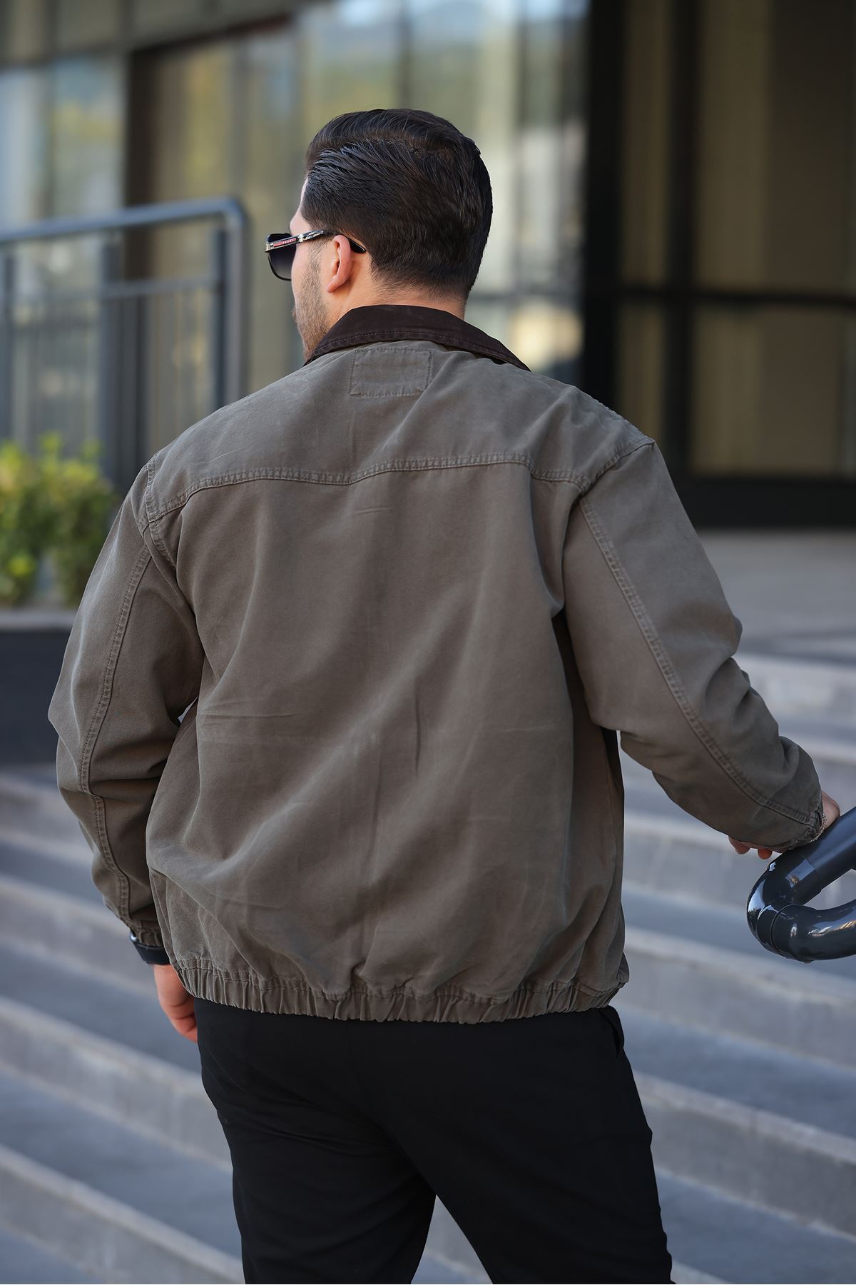 LTC Jeans  Erkek Relaxed Canvas Haki Ceket - Görsel 5