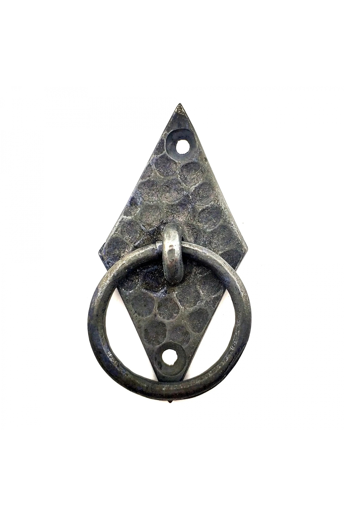 Epilons Antika Tarz Dekoratif Pirinç Dik Baklava Halka , Mobilya Kulbu - 82x41 Mm, Oksit