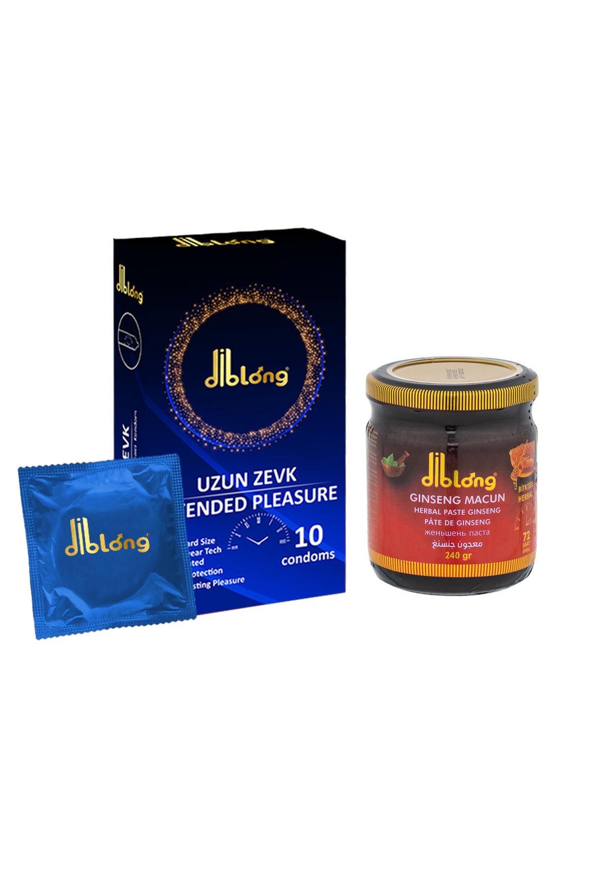 Diblong Uzun Zevk 10 Lu Prezarvatif And Ginseng Macun 240 gr