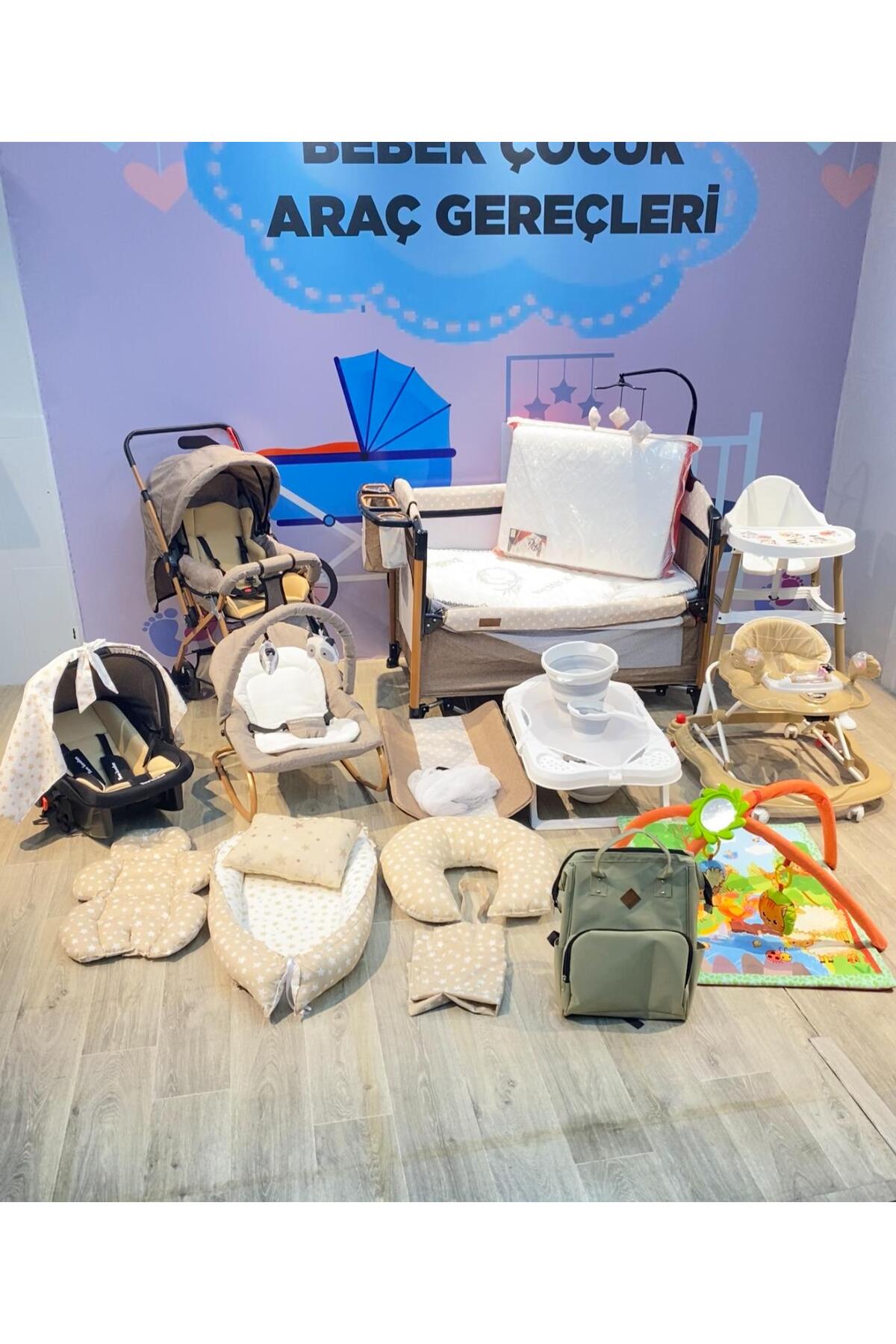 TURHAN BEBE 22 Parça Yeni Doğan TWO MOMS Lüx Bebek Çeyiz Seti Ana Kucağı Beşik Bebek Arabası Hamak.. fotoğrafı 2 (önizleme)