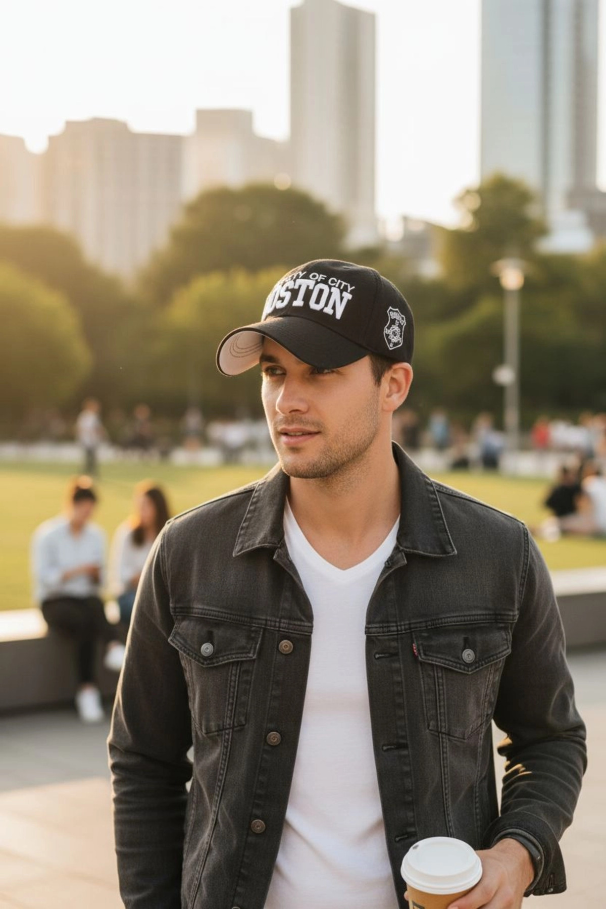 Şapka Market  Boston Vintage Siyah Kep Şapka - Görsel 2