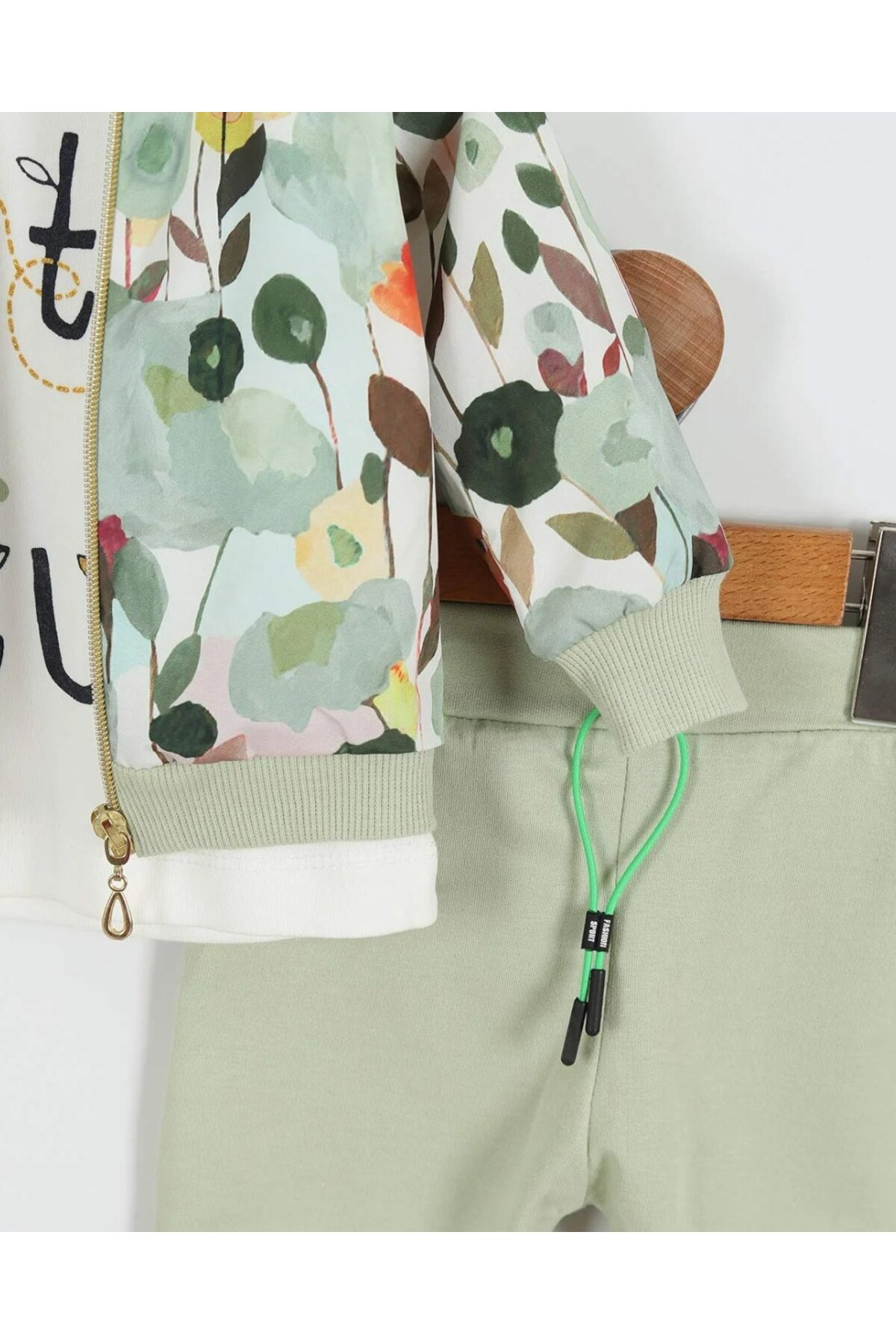 Ege Bebek Kız Bebek Yağmurluklu Kapüşonlu, 3 Parça Mevsimlik Alt Üst Takım l 3-6-9-12-18 Ay fotoğrafı 4 (önizleme)