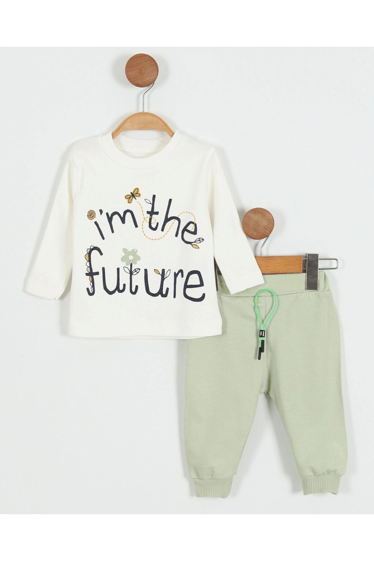 Ege Bebek Kız Bebek Yağmurluklu Kapüşonlu, 3 Parça Mevsimlik Alt Üst Takım l 3-6-9-12-18 Ay fotoğrafı 2 (önizleme)