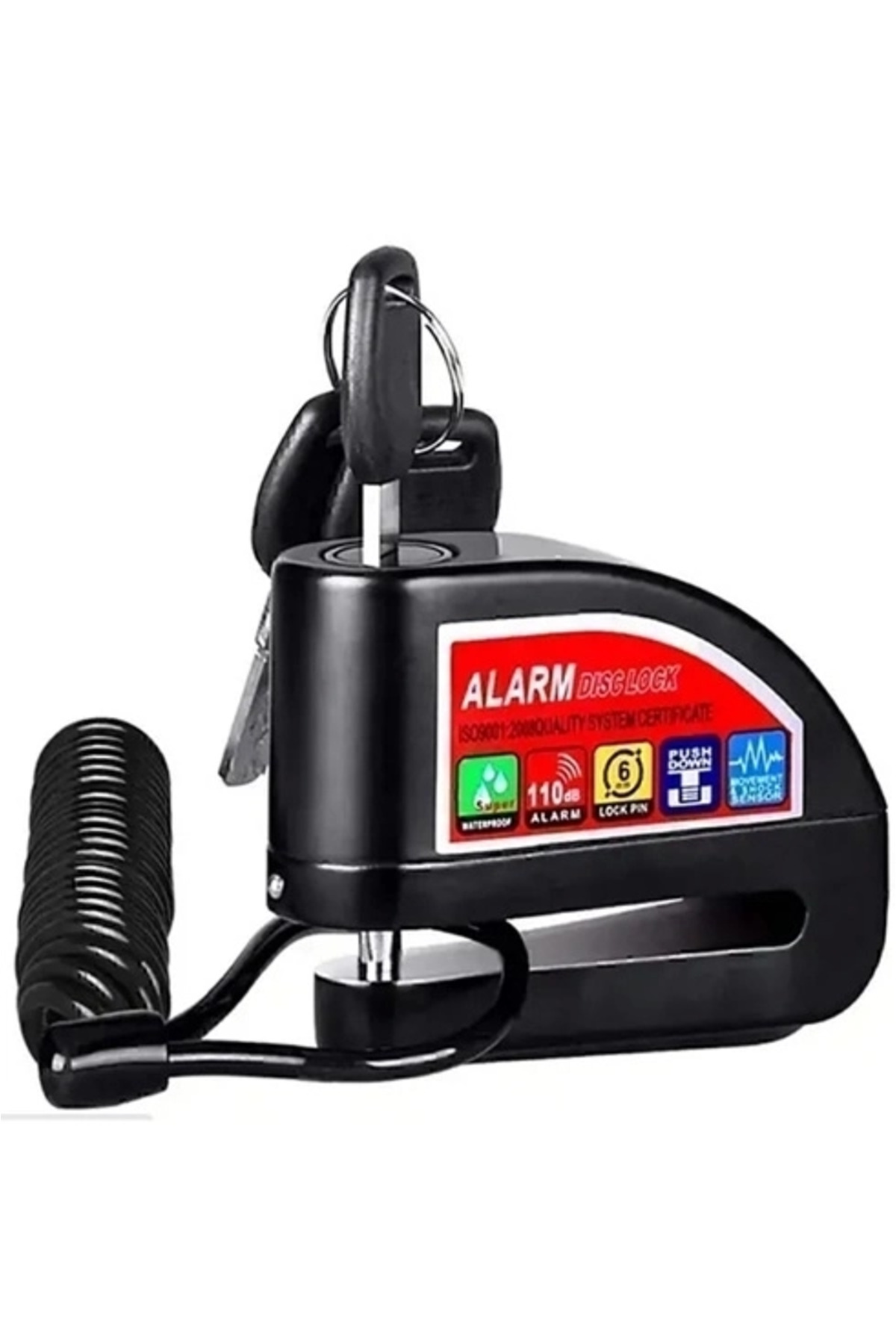 Lisinya Alarmlı Disk Kilidi Motorsiklet Scooter Bisiklet Sesli Alarm 110 Desibel Yüksek Ses ( )