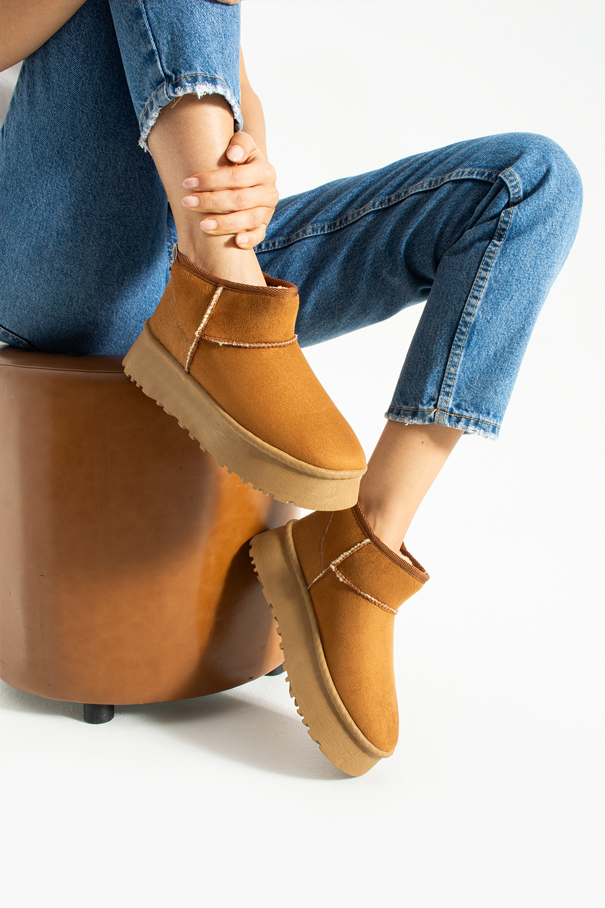 YM Pabuc Жіночі зимові черевики з внутрішньою підкладкою з хутра, товстою підошвою, зручні для щоденного носіння, теплоізоляційні черевики Ug Bot