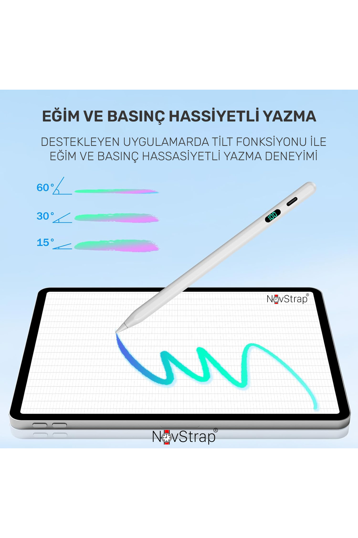 NovStrap Apple iPad Mini 5/6/7 A17 ile Uyumlu Dokunmatik Tablet