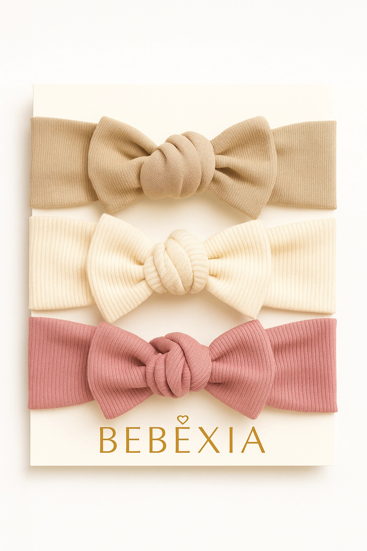 Bebexia Premium Store Kız Bebek 3’lü Bandana Seti (0-3 Yaş) | Pamuklu ve Elastik
