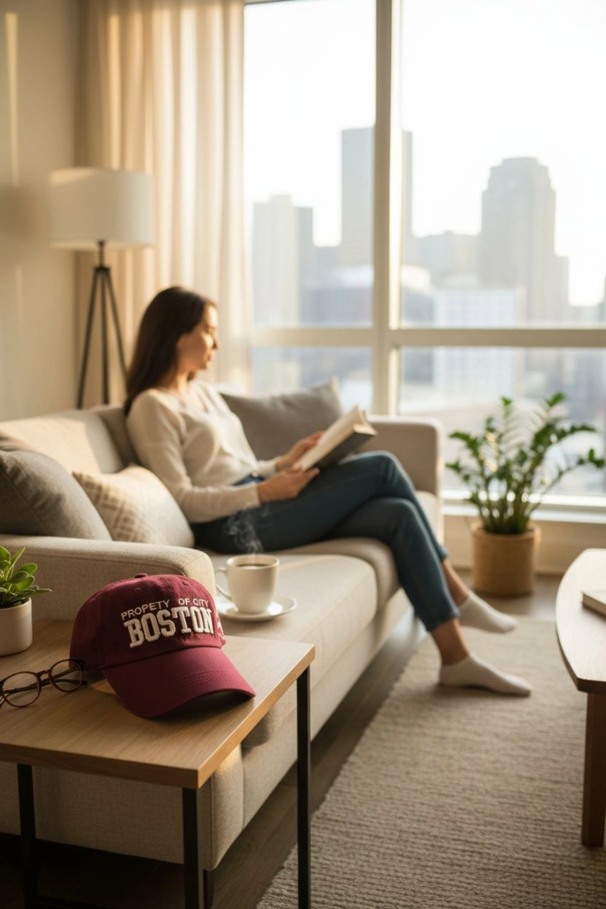 Şapka Market  Boston Vintage Bordo Kep Şapka - Görsel 4