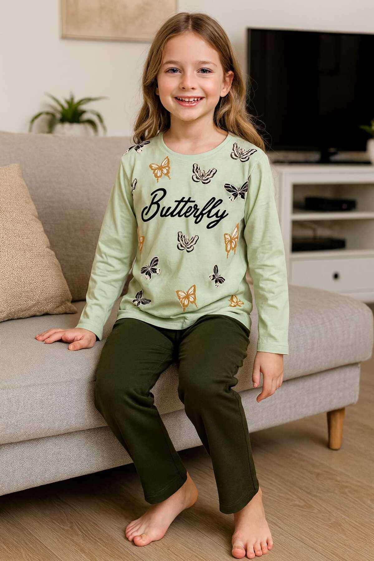 Tenra Kız Çocuk Pijama Takımı %100 Pamuk fotoğrafı 3 (önizleme)