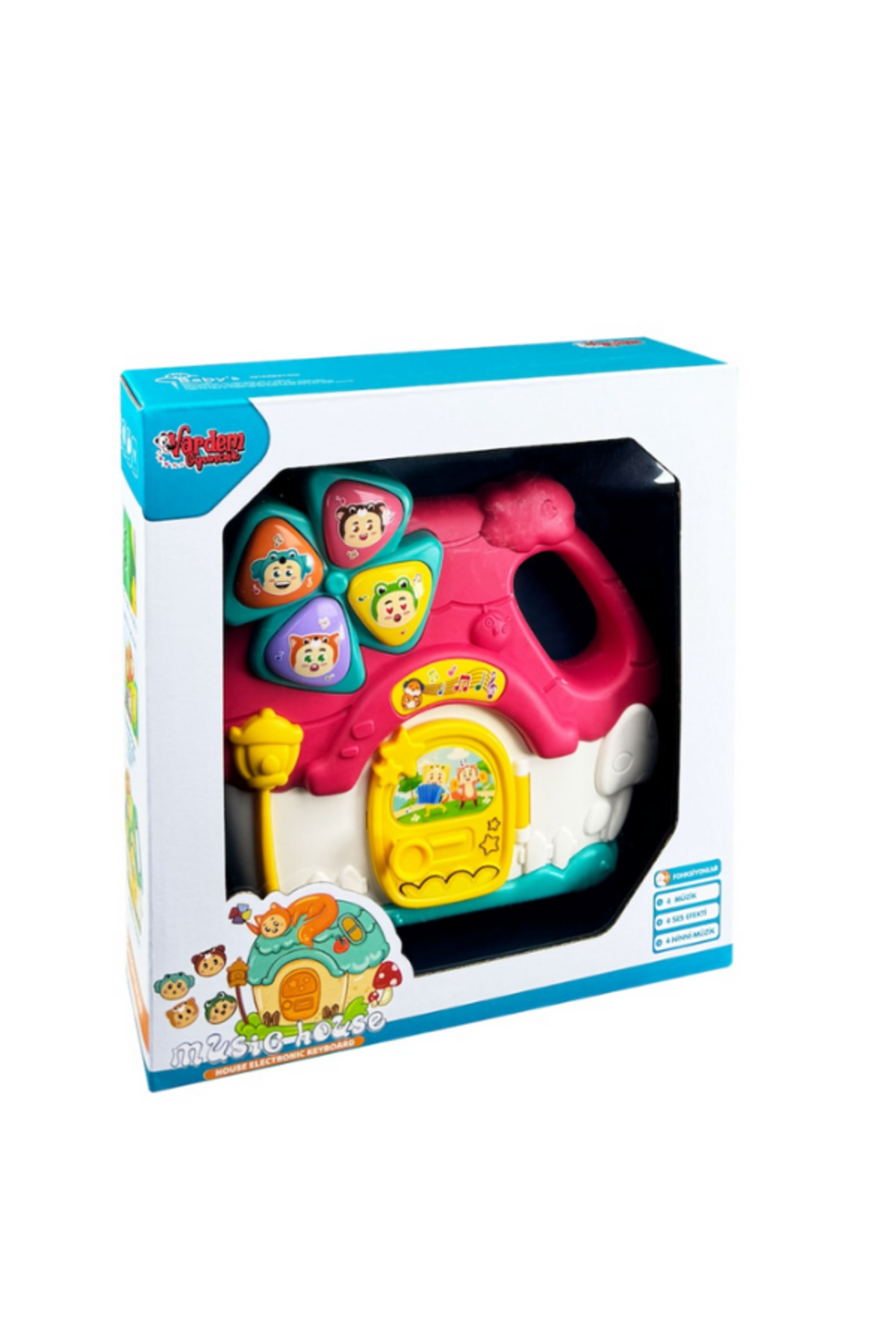 Işıklı ve Müzikli Ev Bebek Piyanosu Kutulu