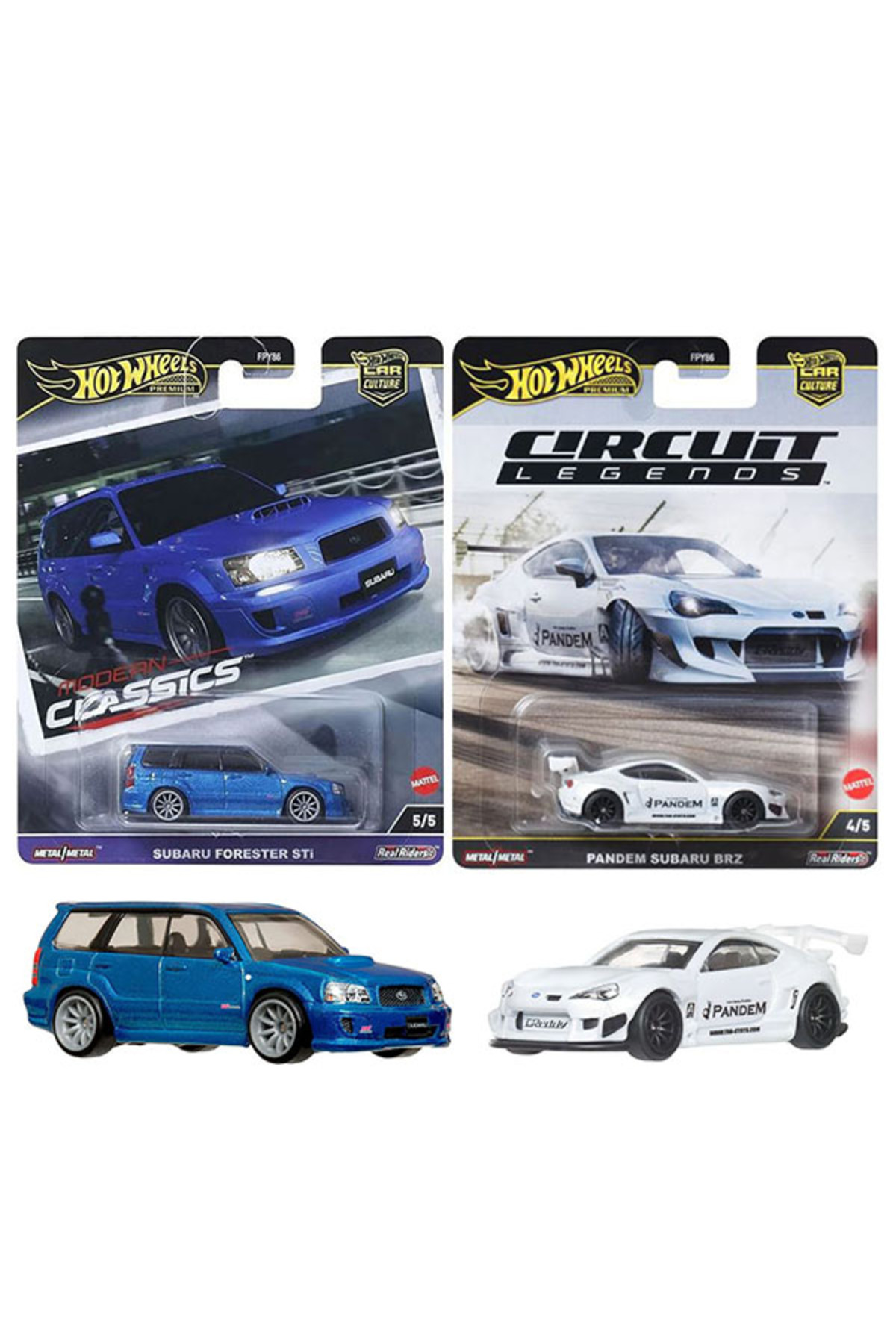 HOT WHEELS Premium Set - Pandem Subaru BRZ & Subaru Forester STi