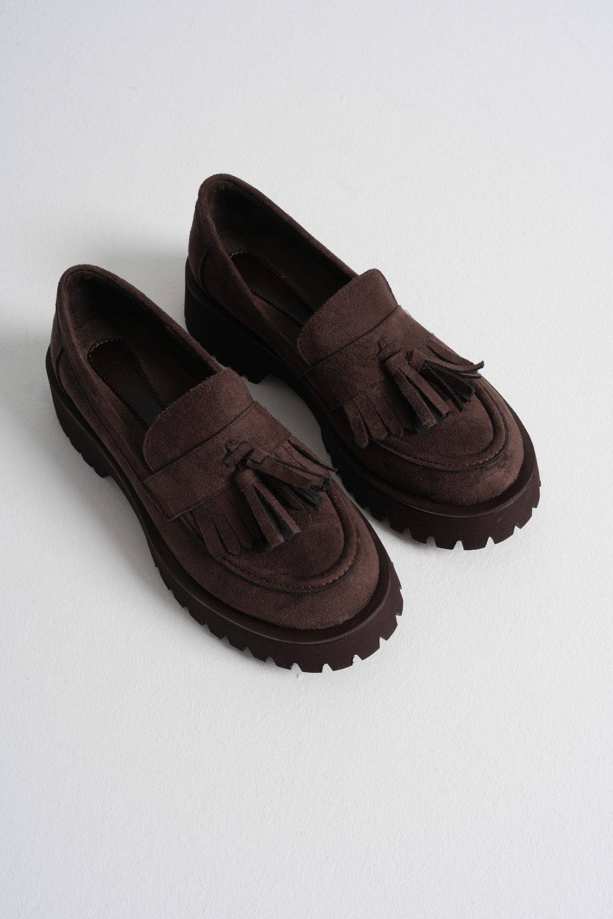 MFT AYAKKABI Kadın Loafer Makosen Casual Püsküllü Günlük Ayakkabı görsel 4