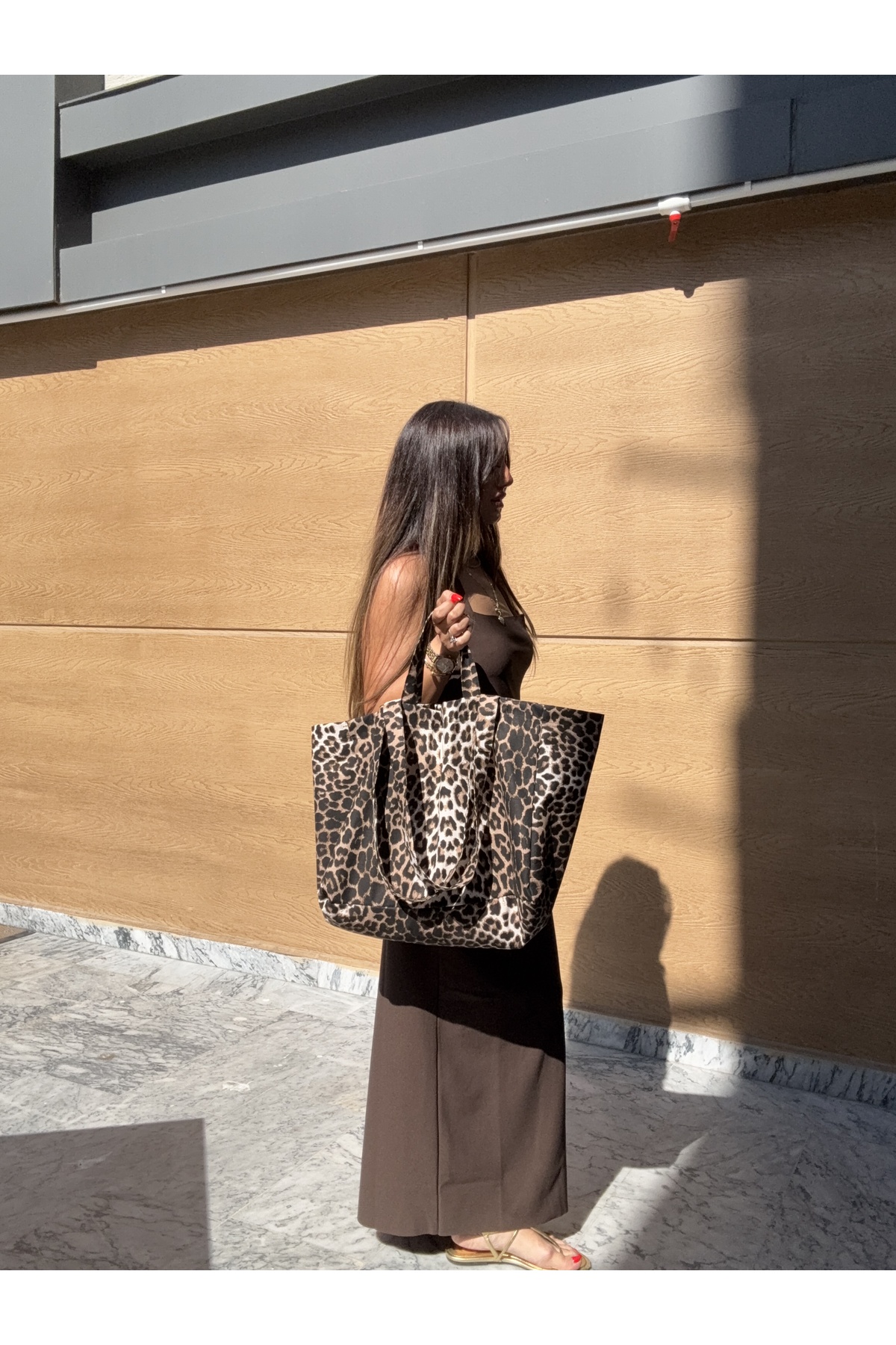 Leopard Oversized Shopper Bag