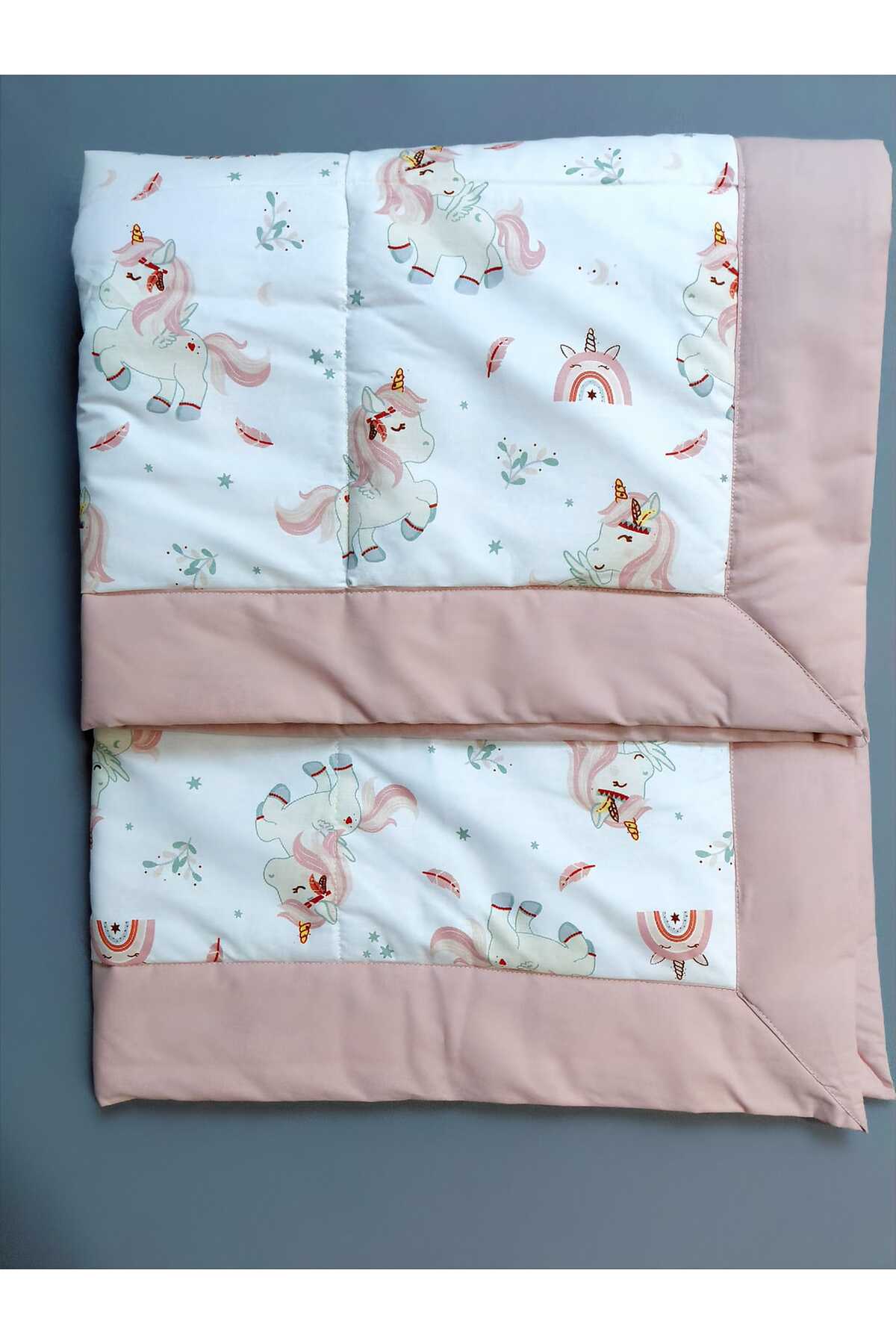 zera collection 4 Parça 100% Organik pamuk Unicorn Bebek Yorgan Nevresim Takımı bebek seti (Unisex) 3 FARKLI RENK fotoğrafı 6 (önizleme)