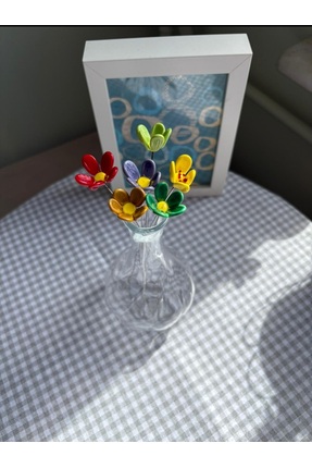 dugacam atölyesi CAM VAZODA DEKORATİF EL YAPIMI MURANO CAM BAHAR ÇİÇEKLERİ SO...