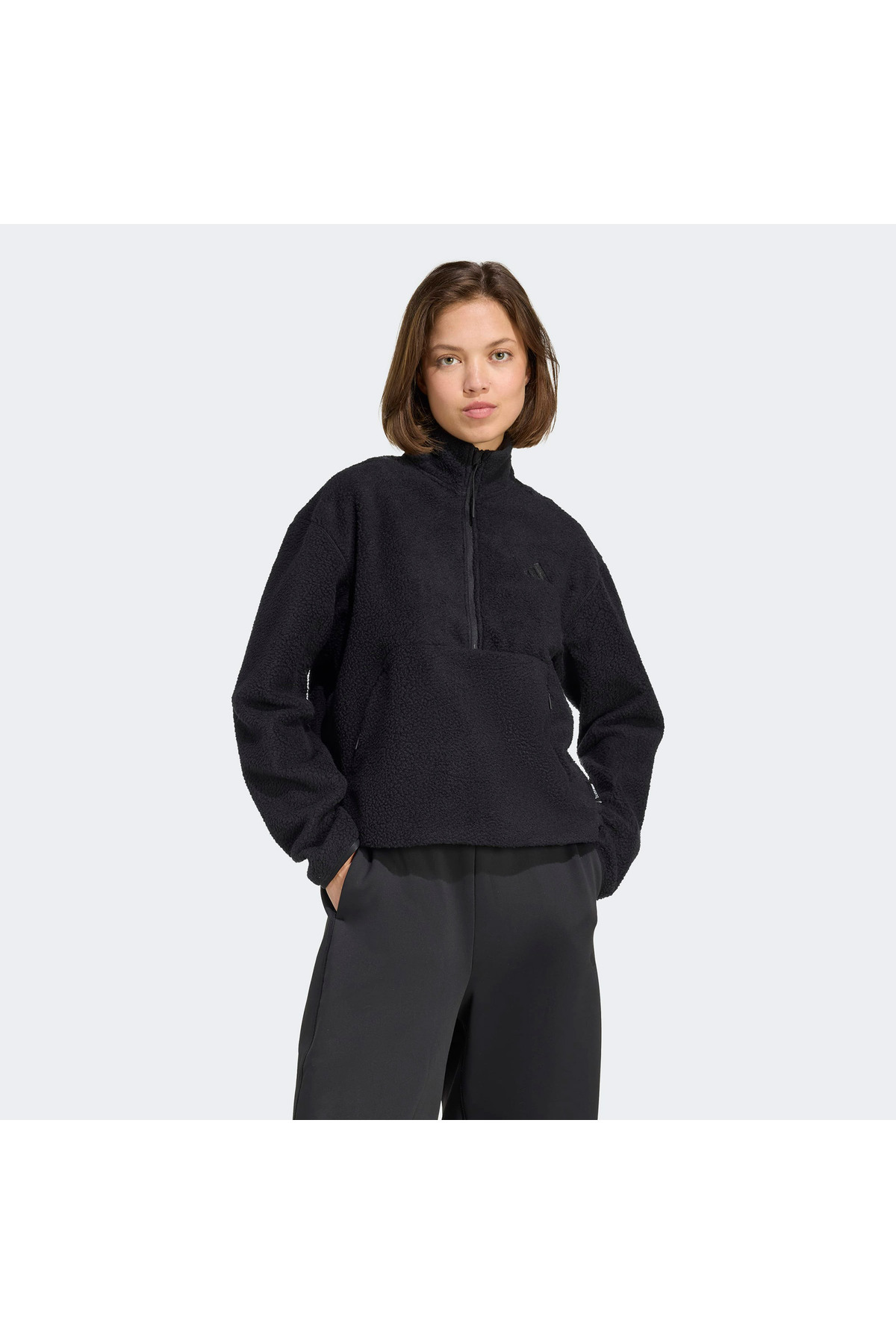 adidas CT Fleece Kadın Siyah Sweatshirt