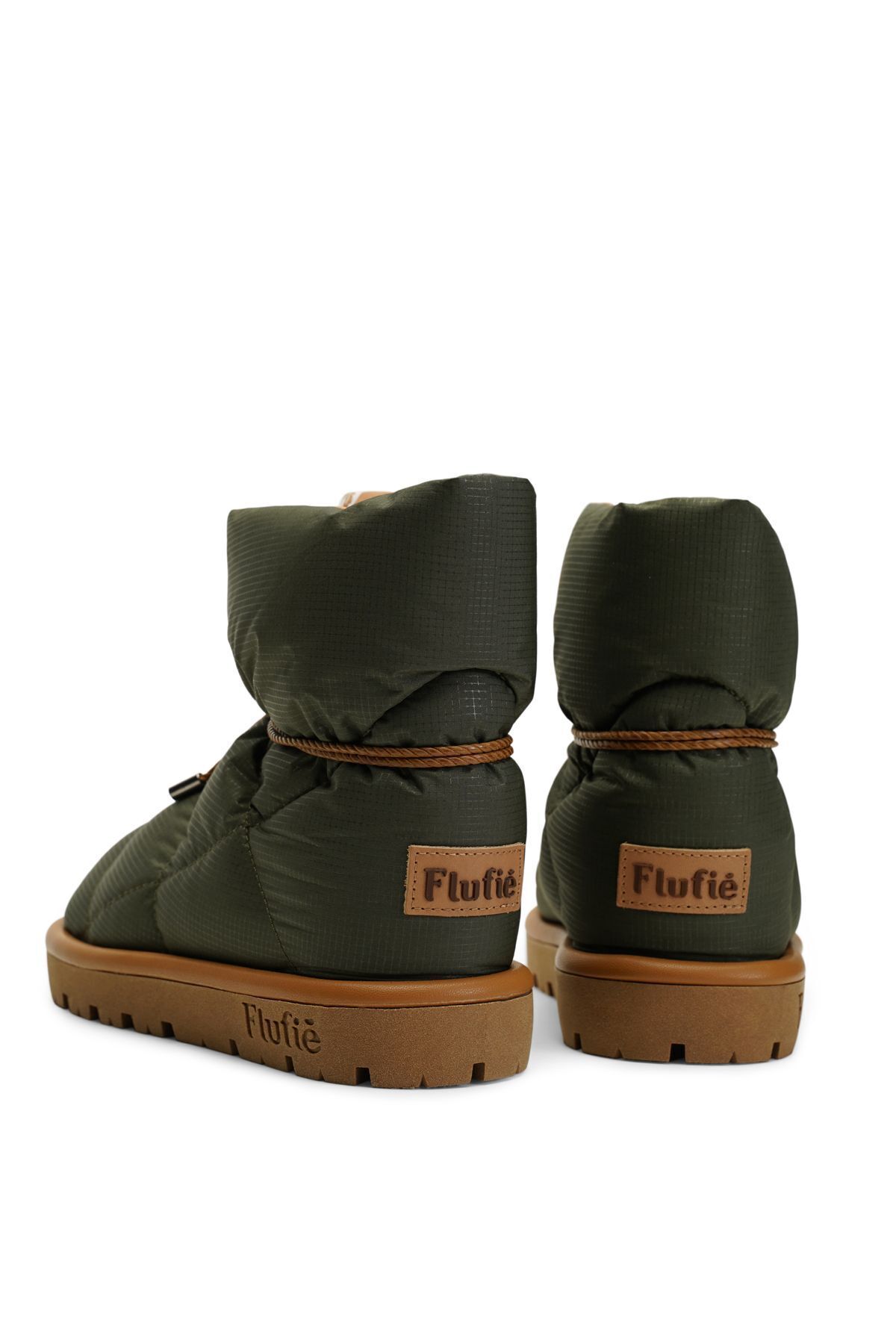 Flufie Kaz Tüyü Unisex Bot Klasik Serisi Khaki görsel 6