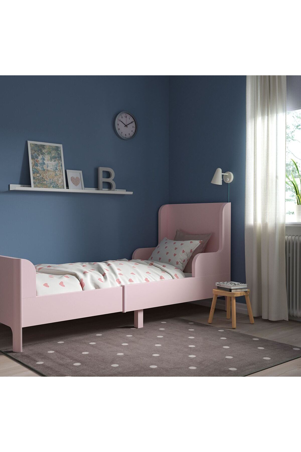 hobiurun Uzayabilen çocuk karyolası, açık pembe, 80x200 cm fotoğrafı 3 (önizleme)