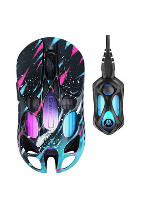 Gravastar Mercury XPro RGB 32K DPI Optik Gaming Mouse+8K Dongle, Kablosuz, Ma...