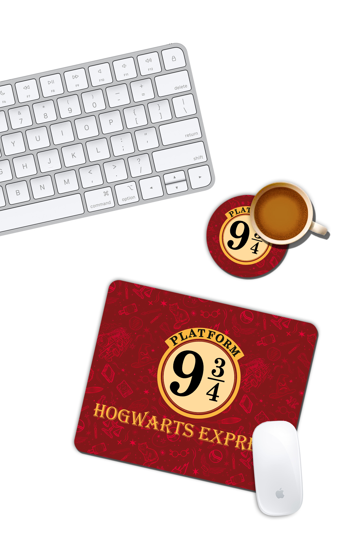 Harry Potter Hogwarts Mouse Pad and Coaster Set