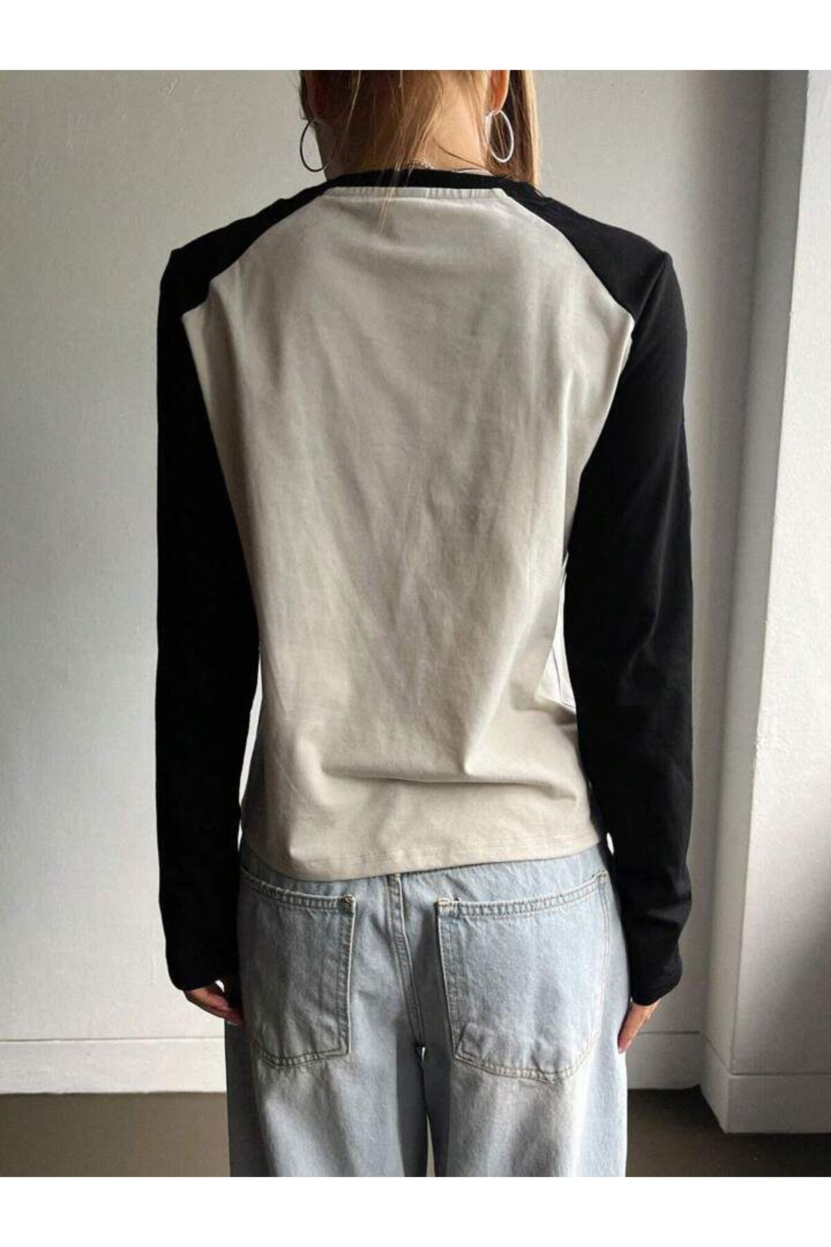Machetta Kadın Reglan Kol Uzun Kollu T-shirt görsel 2