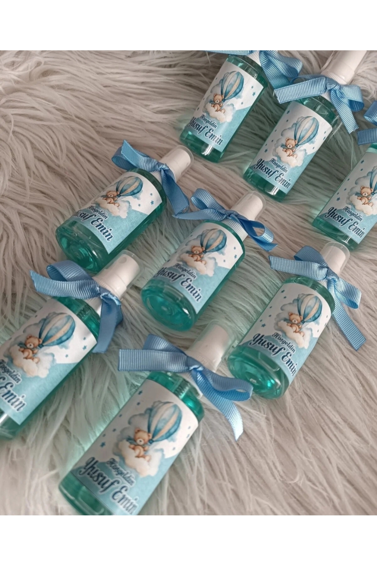 Nehir 30cc Hediyelik bebek, doğum günü, mevlüt fısfıs kolonya hediyelik (10 adet) fotoğrafı 2 (önizleme)