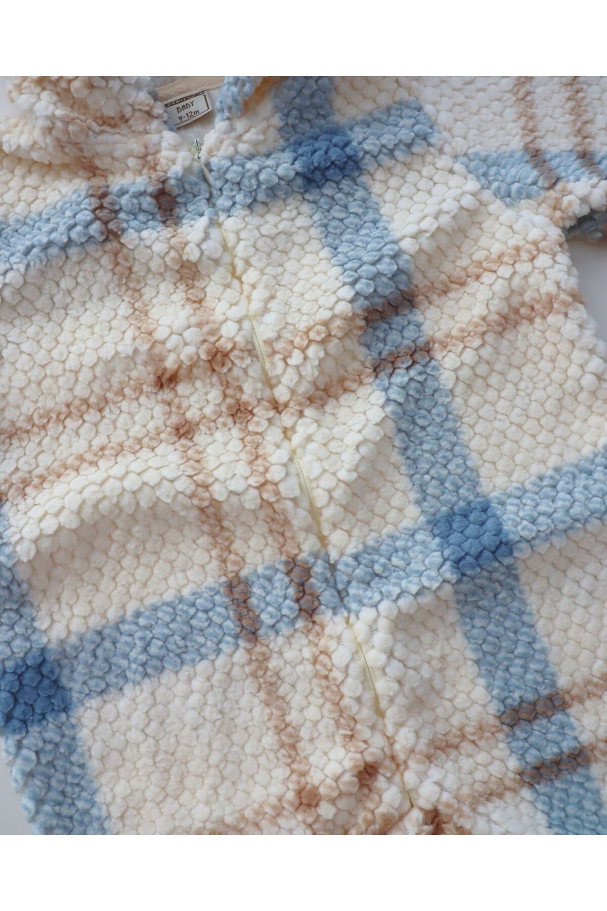 TinyAlp Bayramlık Peluş Kışlık Yumuşacık Ekose Velsoft Kız Erkek Bebek Tulum fotoğrafı 7 (önizleme)