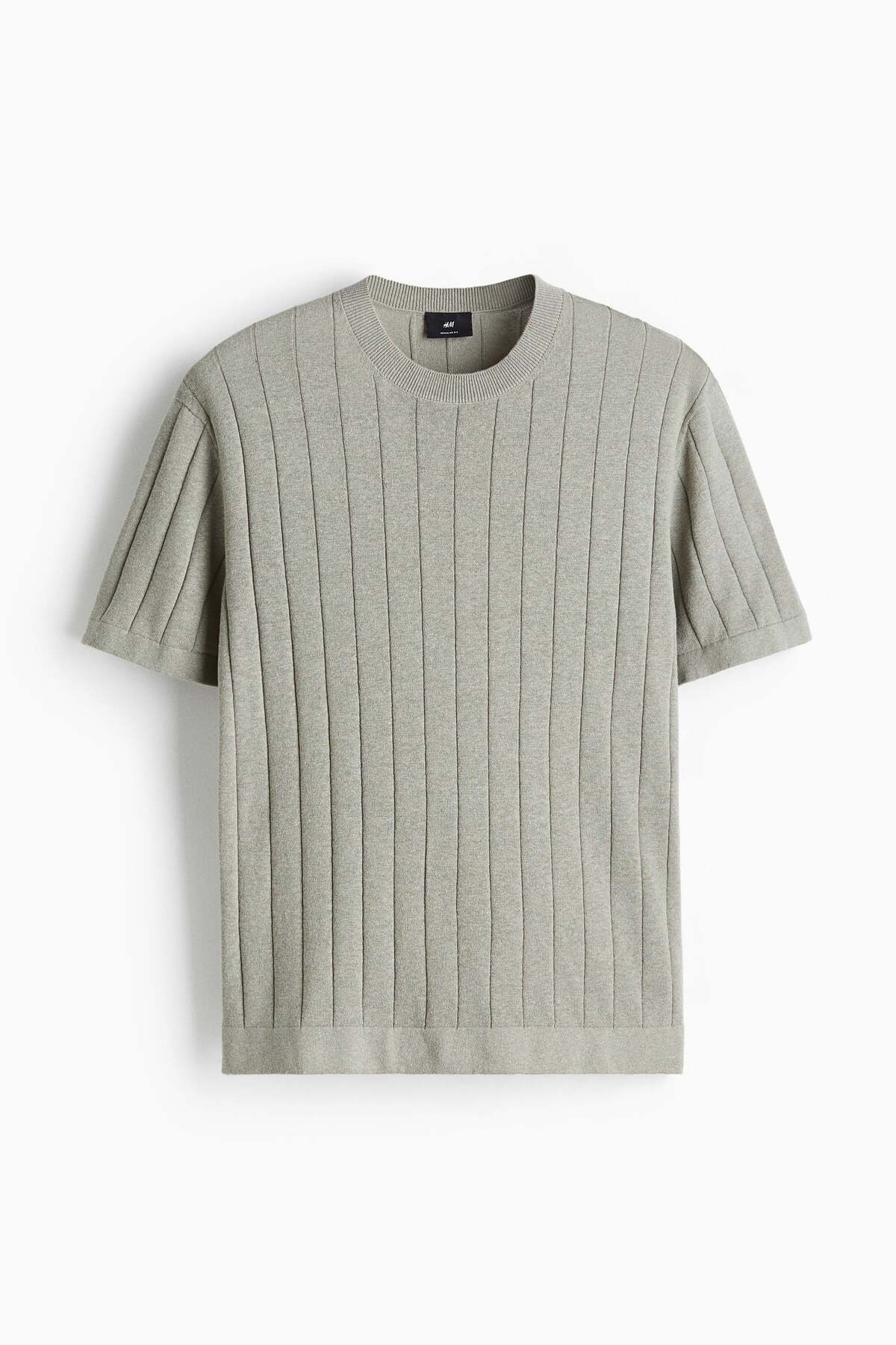 H&M Regular Fit Knitted T-shirt