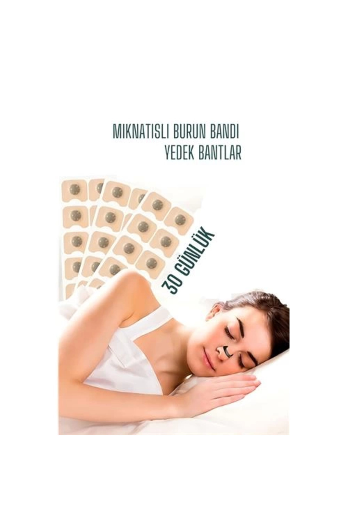 Belle Fusion BFS Manyetik Burun Bandı - 30 GÜNLÜK YEDEK Sporcu Burun Bandı - Horlama Önleyici Azaltıcı